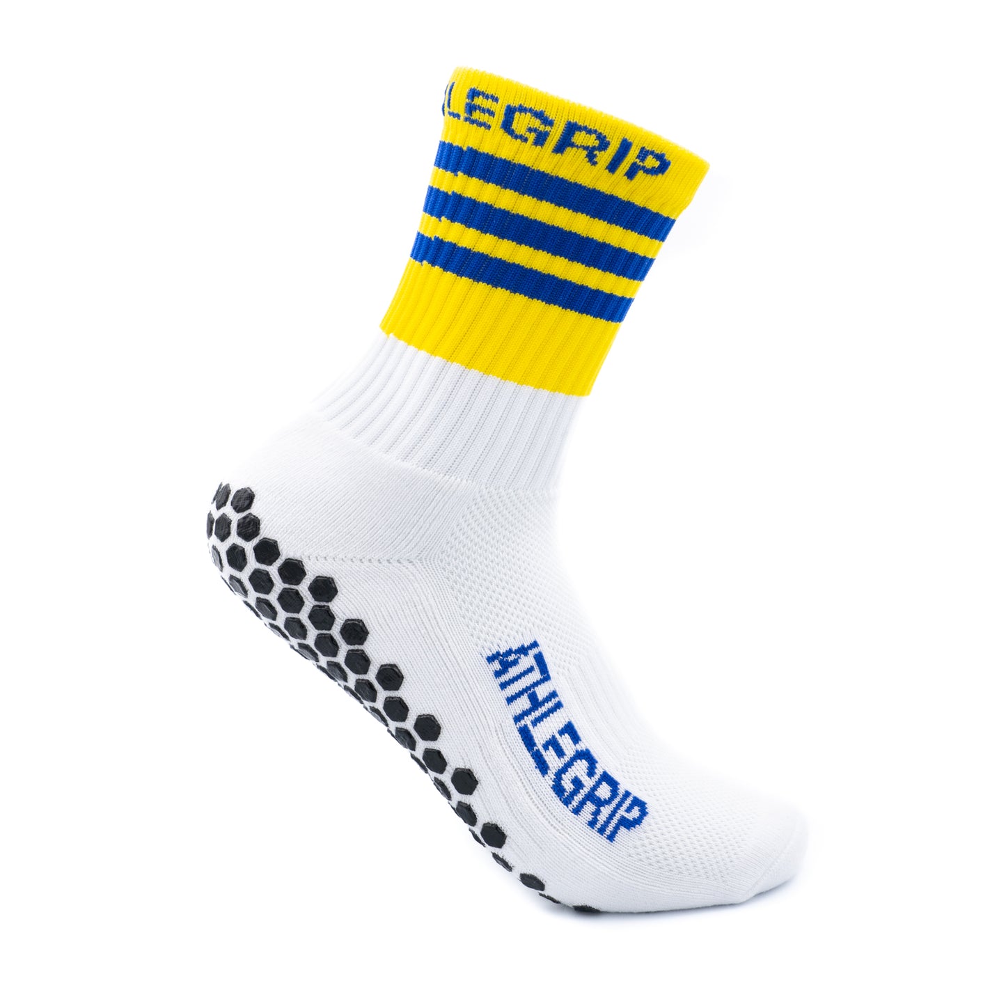 Blue and Yellow Grip Socks