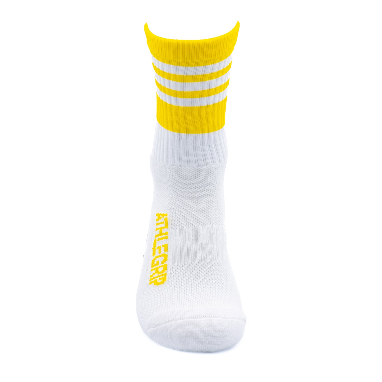 Yellow and White Grip Socks