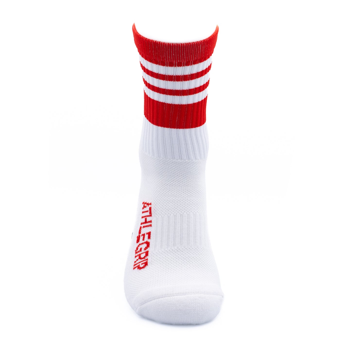 Red and White Grip Socks