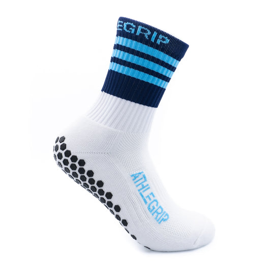 Sky Blue & Navy Grip Socks